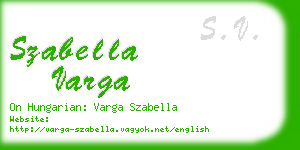 szabella varga business card